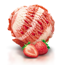 “LOVENTA” strawberry flavored cream ice cream
